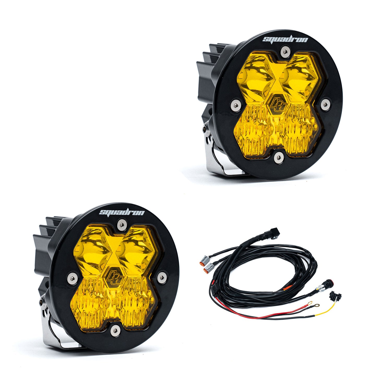 BAJA DESIGNS SQUADRON-R 2.0 Sport Black Led Auxiliary Light Pod Pair- Universal