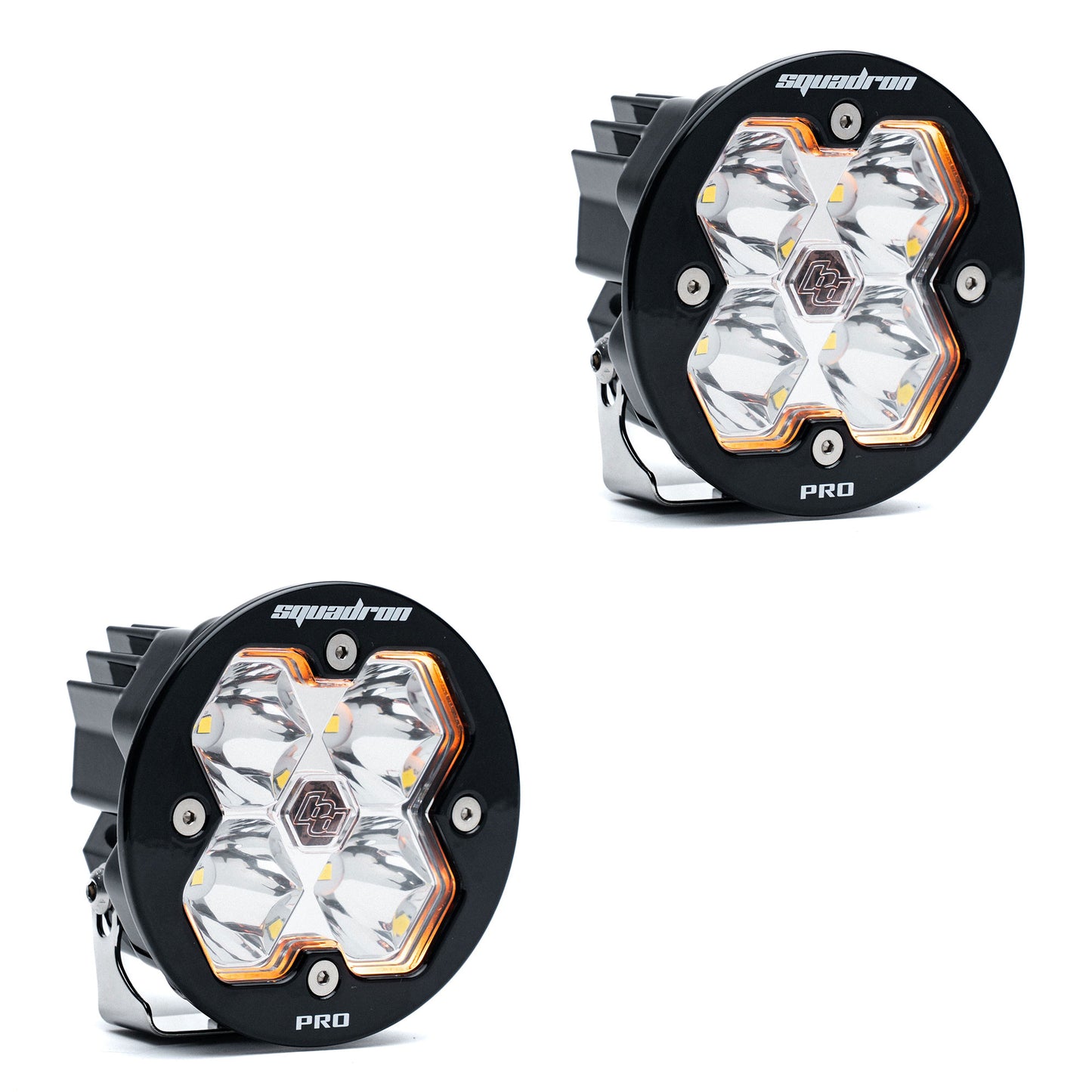 BAJA DESIGNS SQUADRON-R 2.0 Pro Black LED Auxiliary Light Pod Pair - Universal