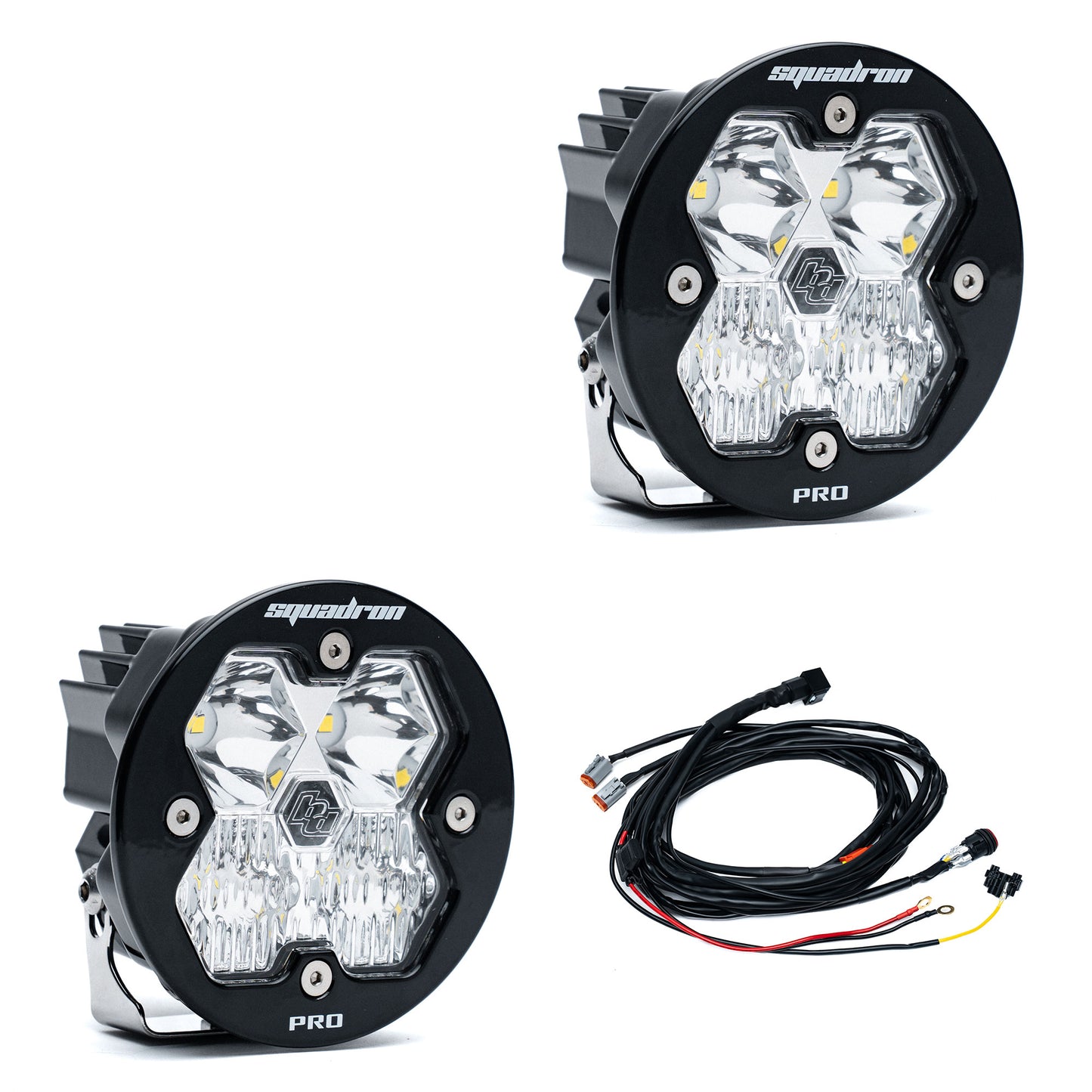 BAJA DESIGNS SQUADRON-R 2.0 Pro Black LED Auxiliary Light Pod Pair - Universal