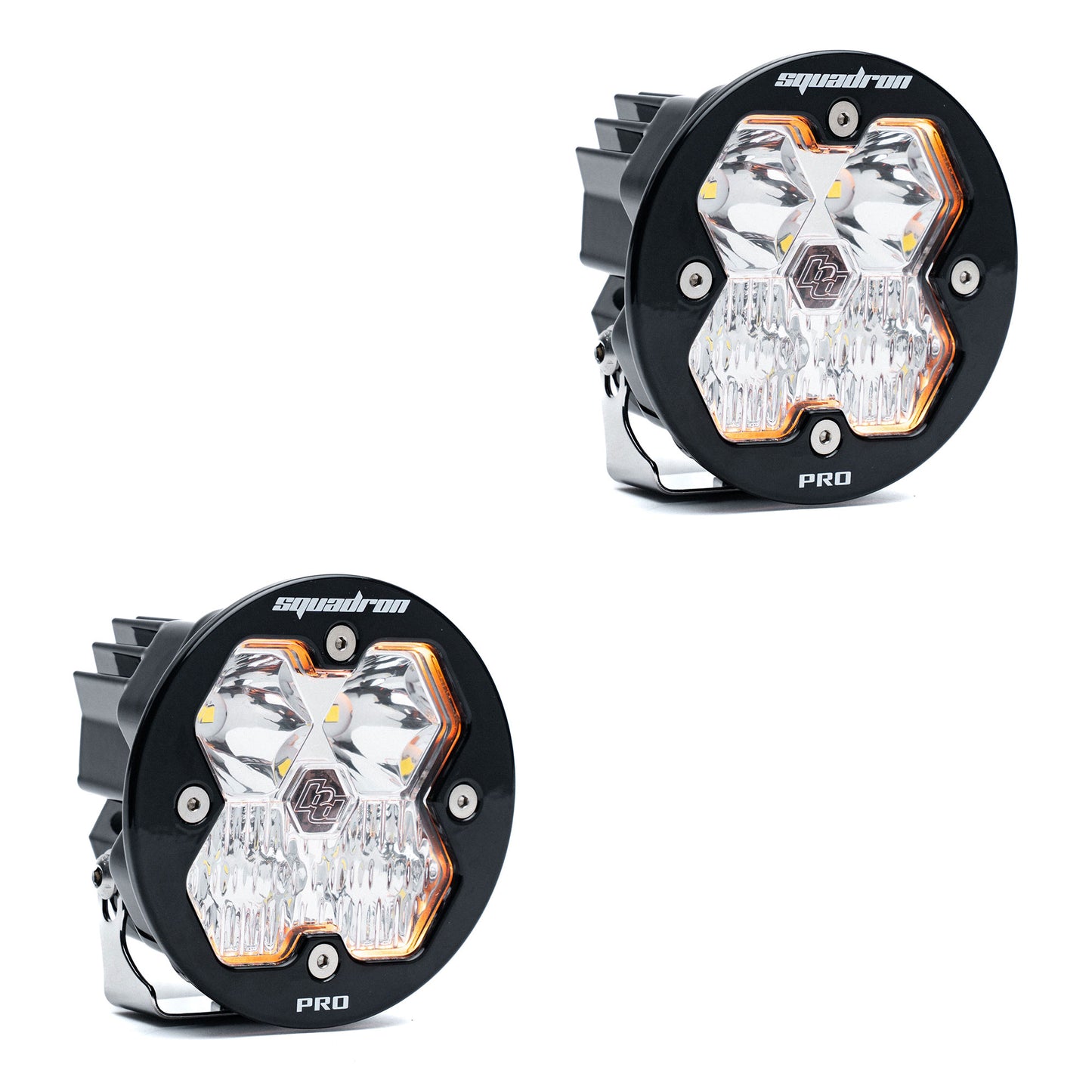 BAJA DESIGNS SQUADRON-R 2.0 Pro Black LED Auxiliary Light Pod Pair - Universal