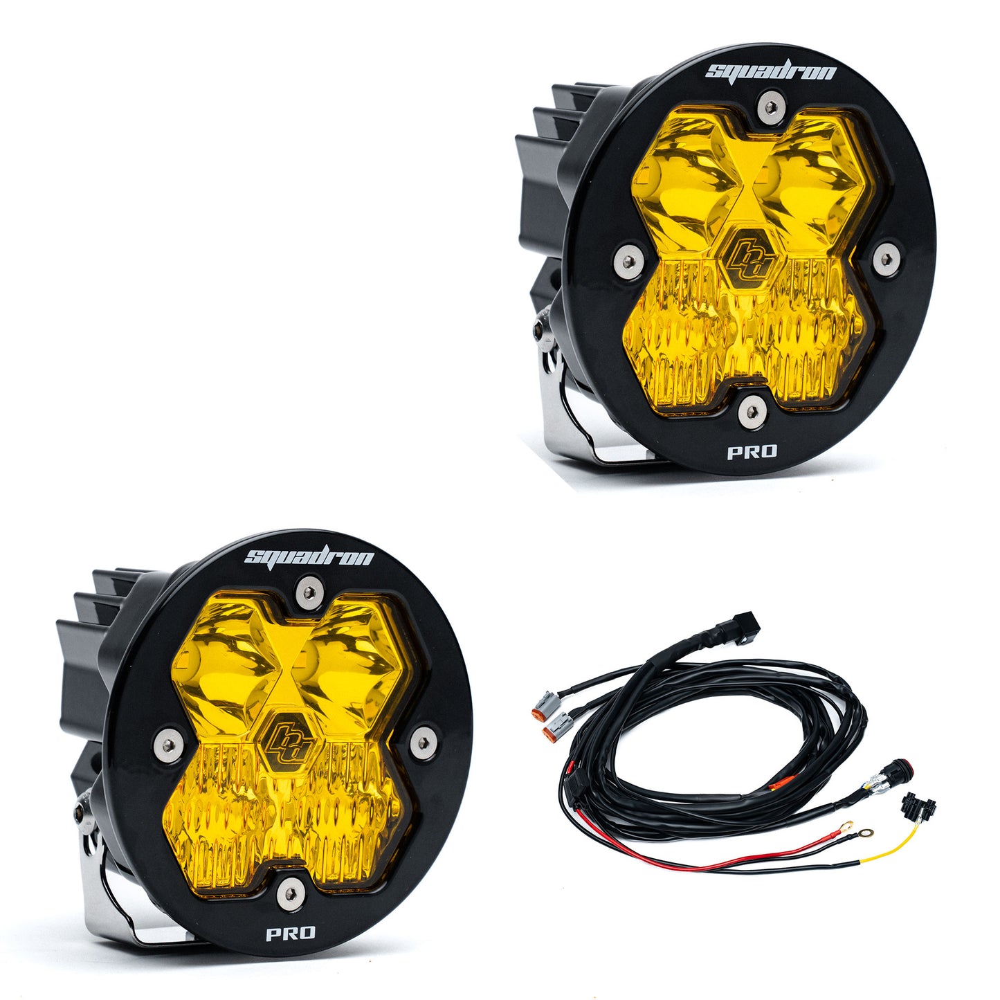 BAJA DESIGNS SQUADRON-R 2.0 Pro Black LED Auxiliary Light Pod Pair - Universal