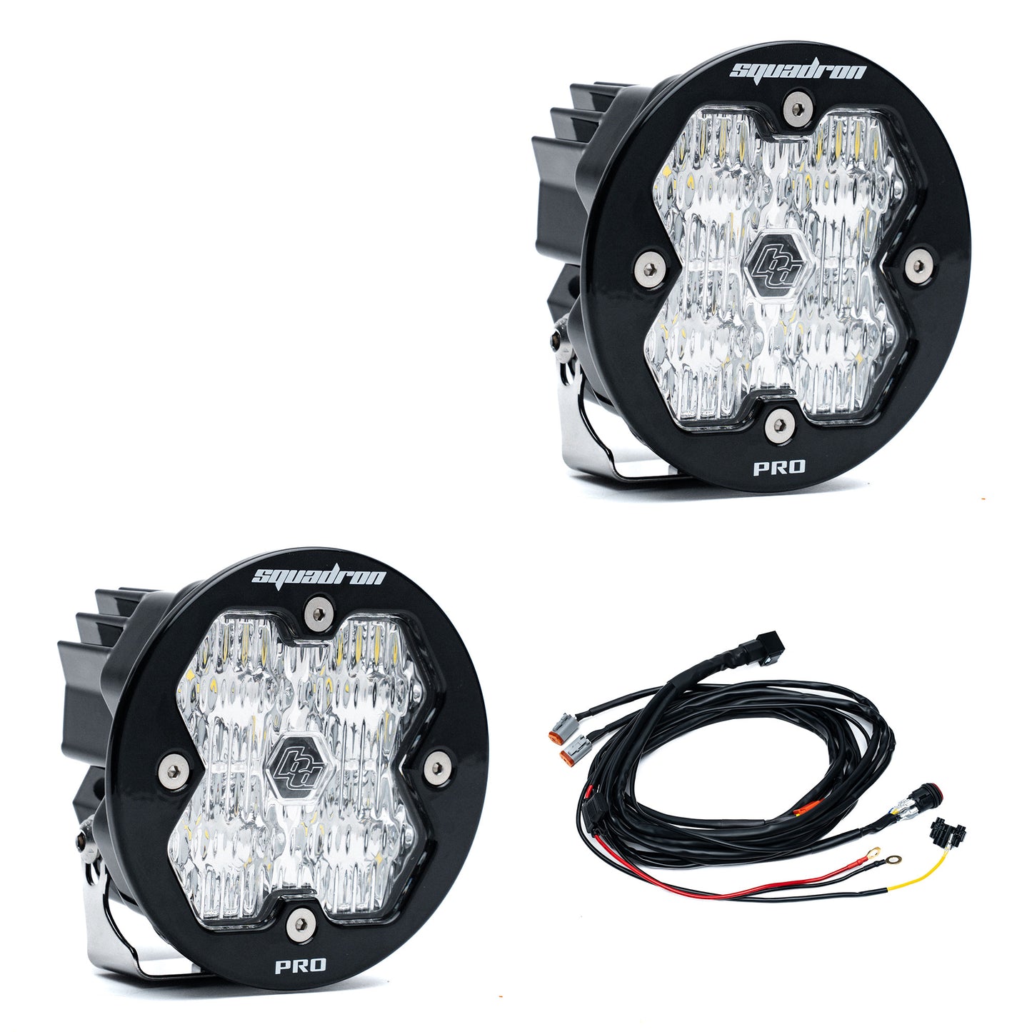 BAJA DESIGNS SQUADRON-R 2.0 Pro Black LED Auxiliary Light Pod Pair - Universal