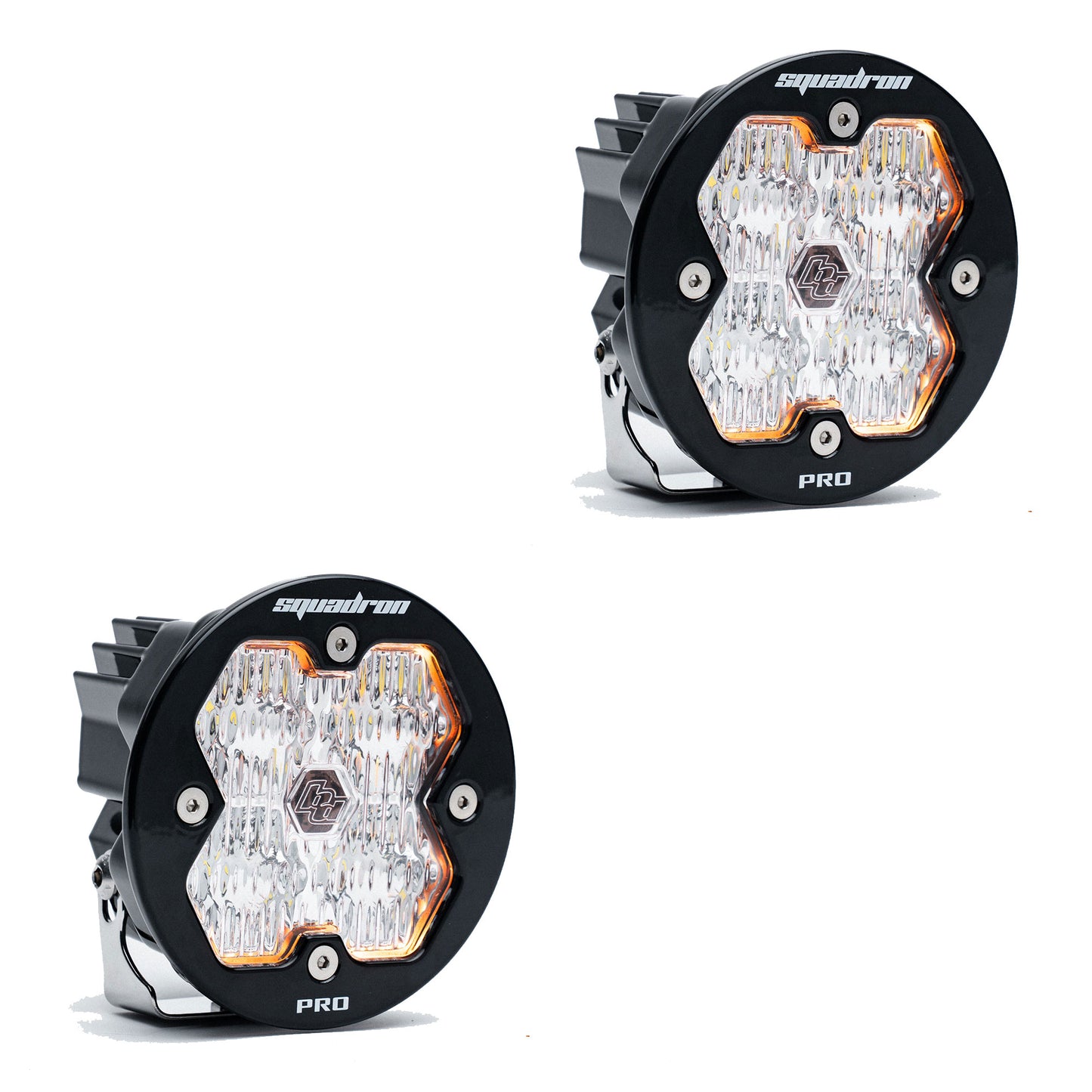 BAJA DESIGNS SQUADRON-R 2.0 Pro Black LED Auxiliary Light Pod Pair - Universal