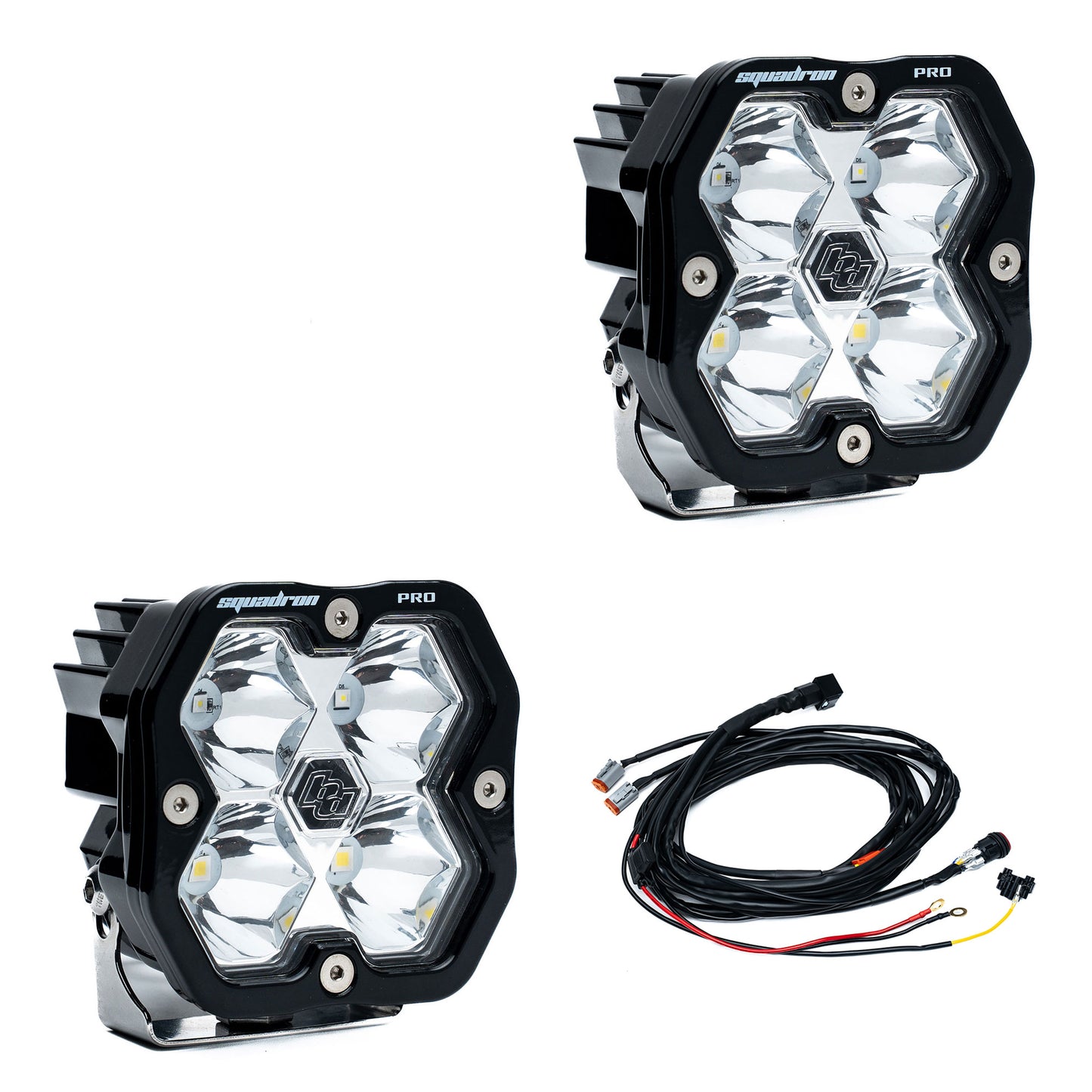 BAJA DESIGNS Squadron 2.0 Pro Black Led Auxiliary Light Pod Pair- Universal