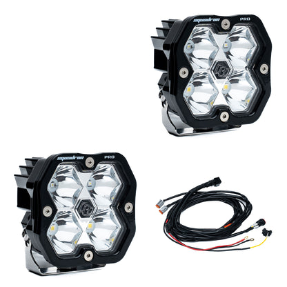 BAJA DESIGNS Squadron 2.0 Pro Black Led Auxiliary Light Pod Pair- Universal
