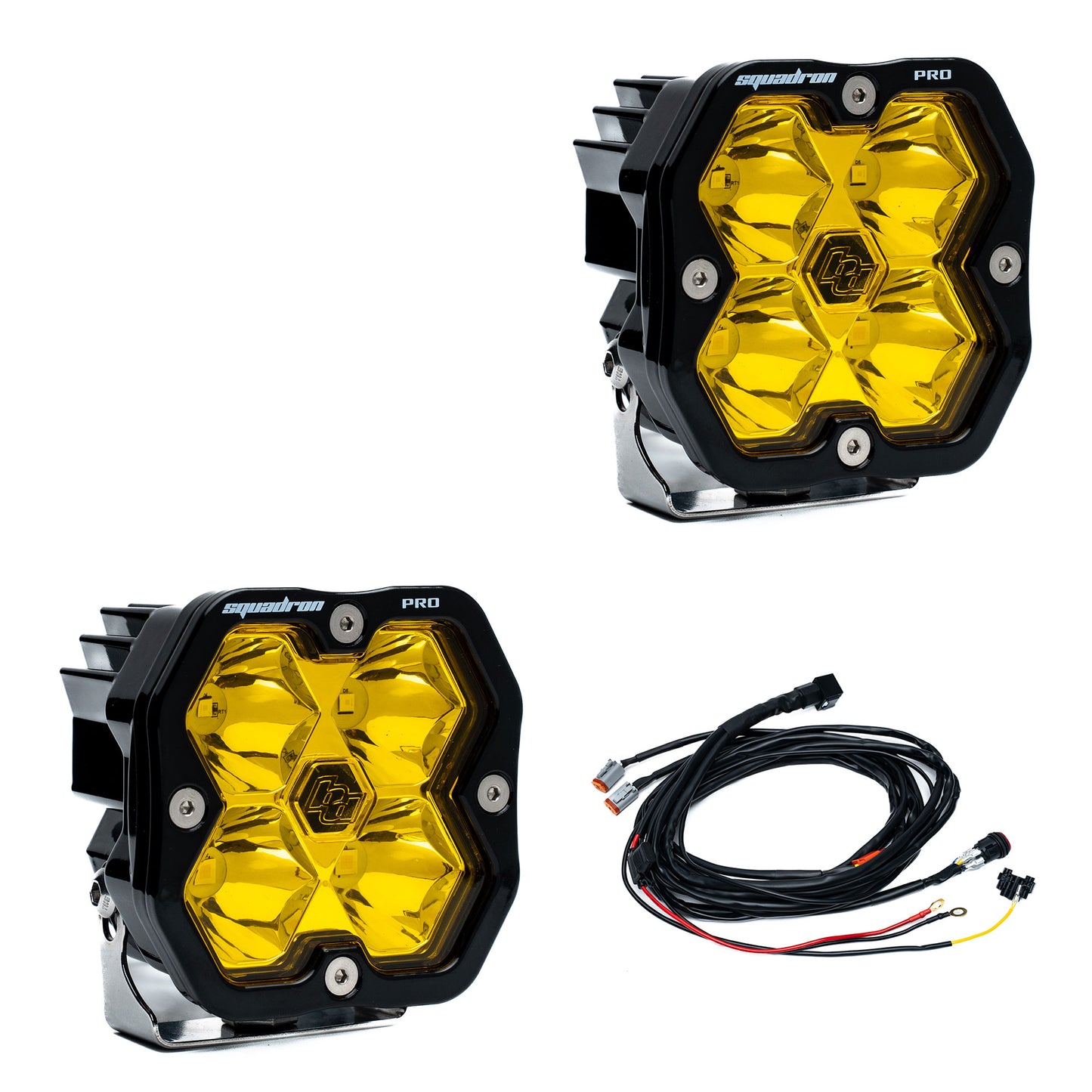 BAJA DESIGNS Squadron 2.0 Pro Black Led Auxiliary Light Pod Pair- Universal