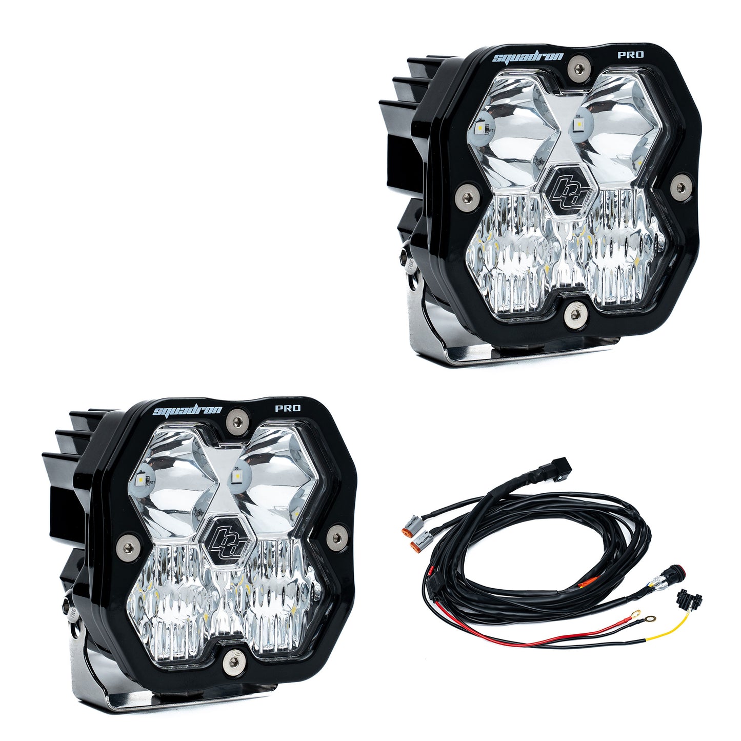 BAJA DESIGNS Squadron 2.0 Pro Black Led Auxiliary Light Pod Pair- Universal
