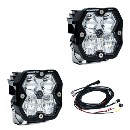 BAJA DESIGNS Squadron 2.0 Pro Black Led Auxiliary Light Pod Pair- Universal