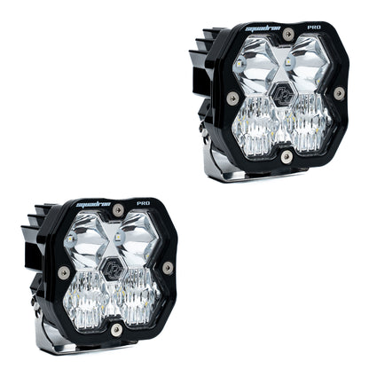BAJA DESIGNS Squadron 2.0 Pro Black Led Auxiliary Light Pod Pair- Universal