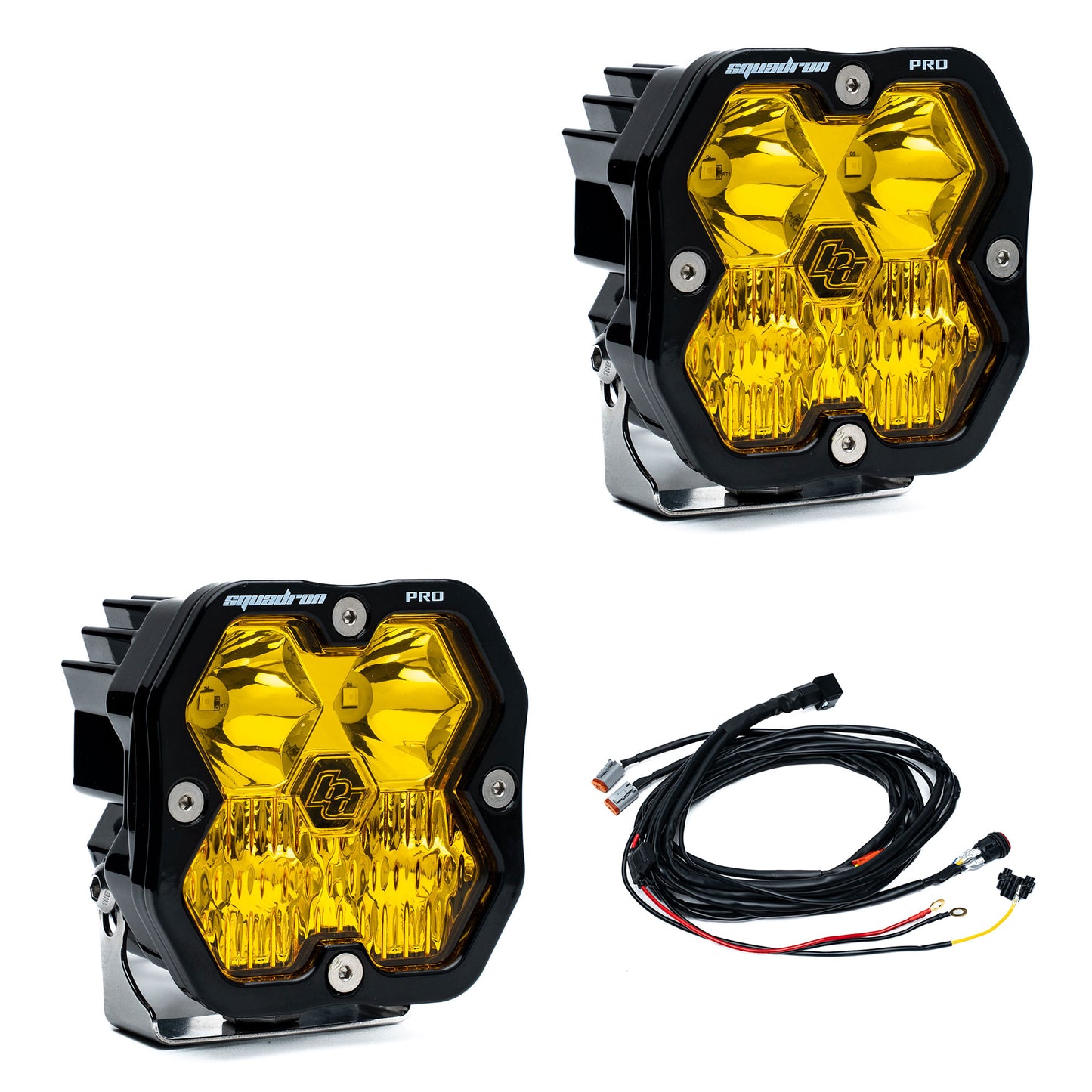 BAJA DESIGNS Squadron 2.0 Pro Black Led Auxiliary Light Pod Pair- Universal