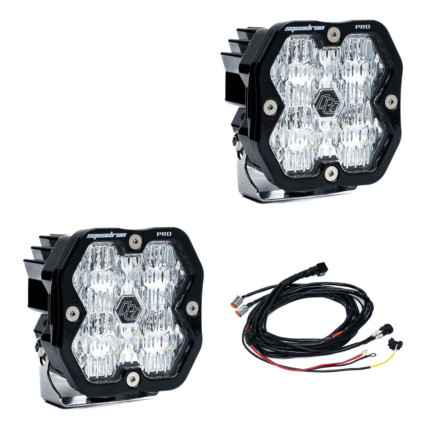 BAJA DESIGNS Squadron 2.0 Pro Black Led Auxiliary Light Pod Pair- Universal
