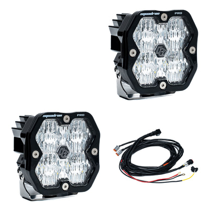 BAJA DESIGNS Squadron 2.0 Pro Black Led Auxiliary Light Pod Pair- Universal