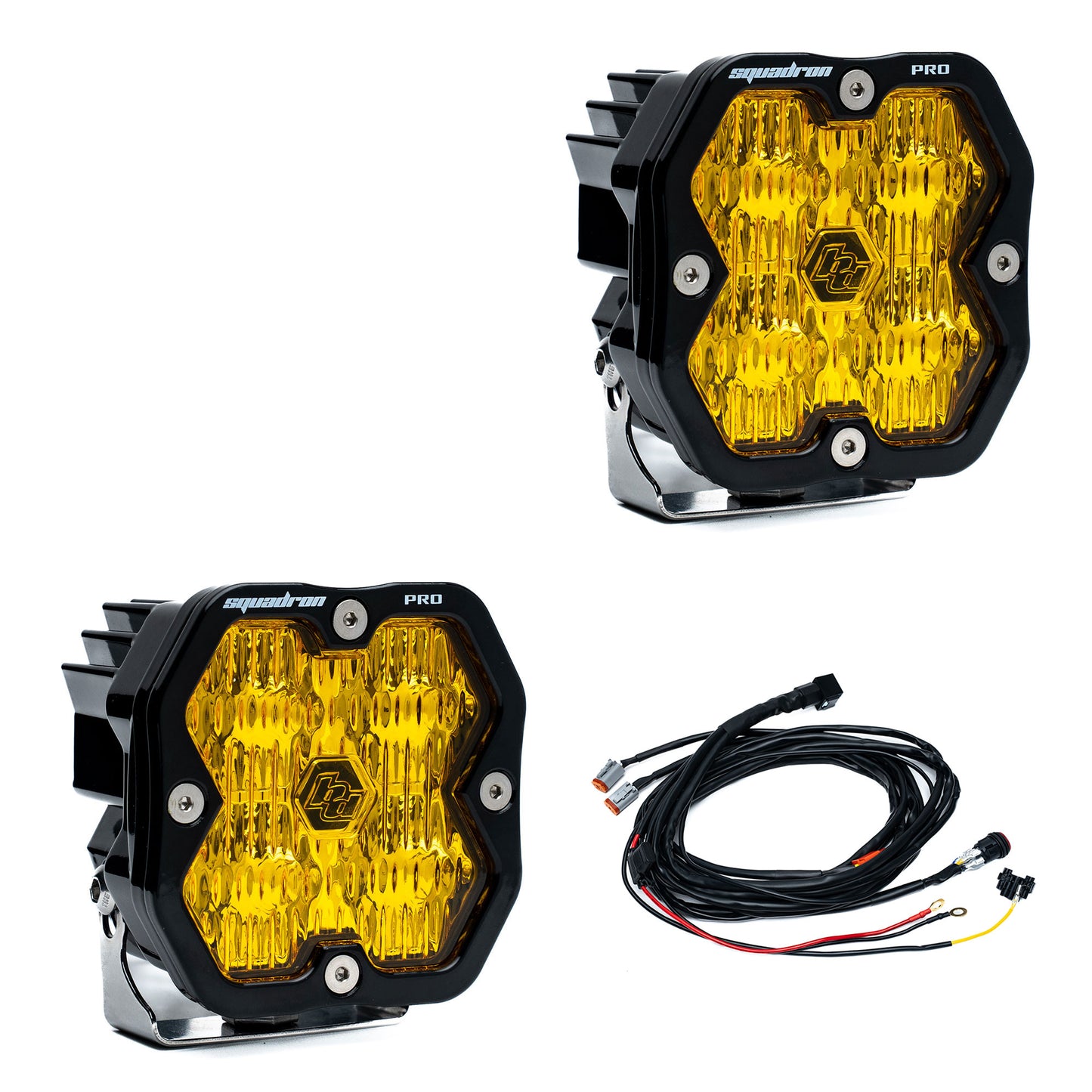 BAJA DESIGNS Squadron 2.0 Pro Black Led Auxiliary Light Pod Pair- Universal