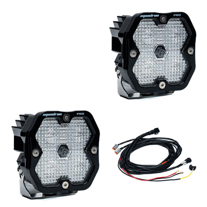 BAJA DESIGNS Squadron 2.0 Pro Black Led Auxiliary Light Pod Pair- Universal
