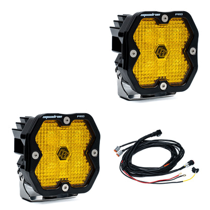 BAJA DESIGNS Squadron 2.0 Pro Black Led Auxiliary Light Pod Pair- Universal