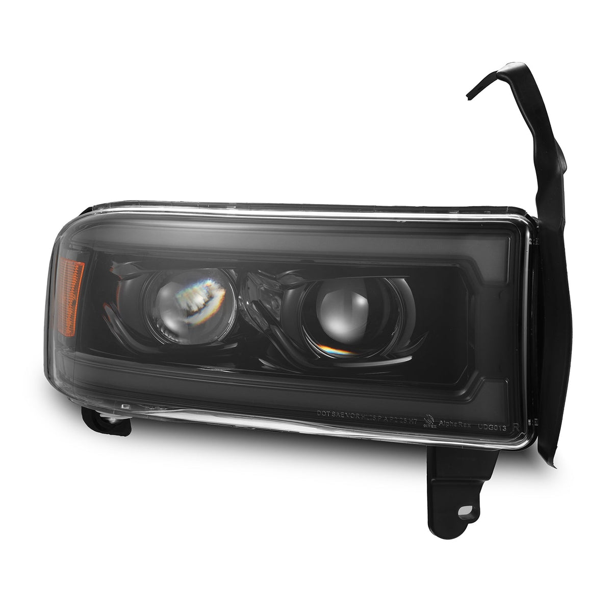 94-01 Dodge Ram 1500/94-02 Ram 2500/3500 LUXX-Series LED Headlights Alpha-Black - view 6