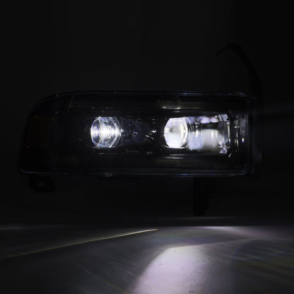 94-01 Dodge Ram 1500/94-02 Ram 2500/3500 LUXX-Series LED Headlights Black - view 2