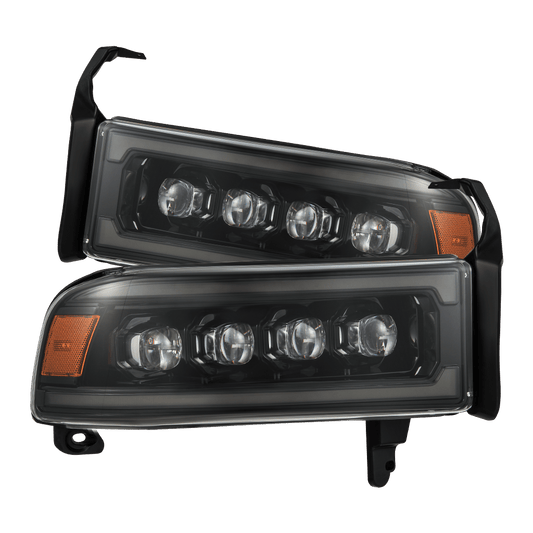 94-01 Dodge Ram 1500/94-02 Ram 2500/3500 NOVA-Series LED Headlights Alpha-Black - view 1