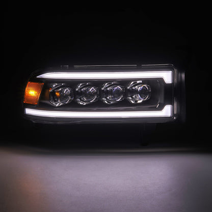 94-01 Dodge Ram 1500/94-02 Ram 2500/3500 NOVA-Series LED Headlights Black - view 7