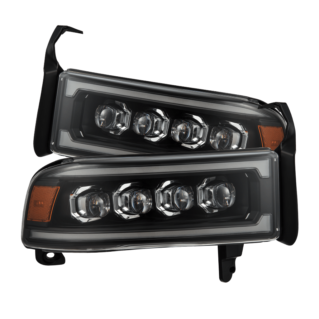 94-01 Dodge Ram 1500/94-02 Ram 2500/3500 NOVA-Series LED Headlights Black - view 1