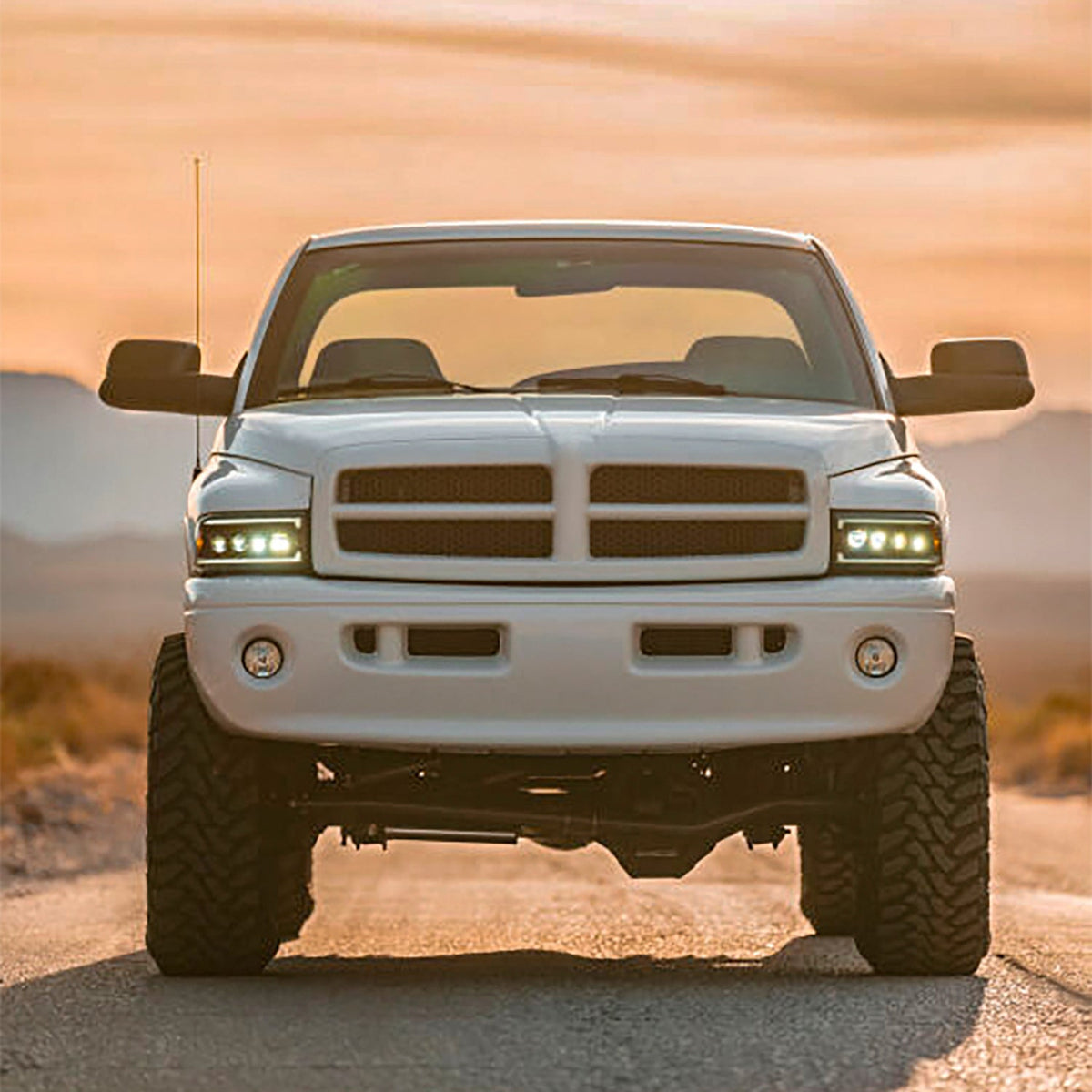 94-01 Dodge Ram 1500/94-02 Ram 2500/3500 NOVA-Series LED Headlights Black - view 2