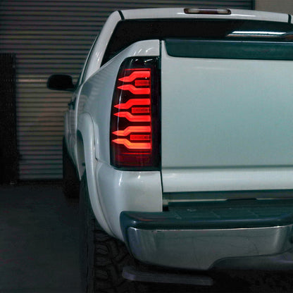 99-06 Chevrolet Silverado/99-06 GMC Sierra LUXX-Series LED Tail Lights Black Smoke - view 2