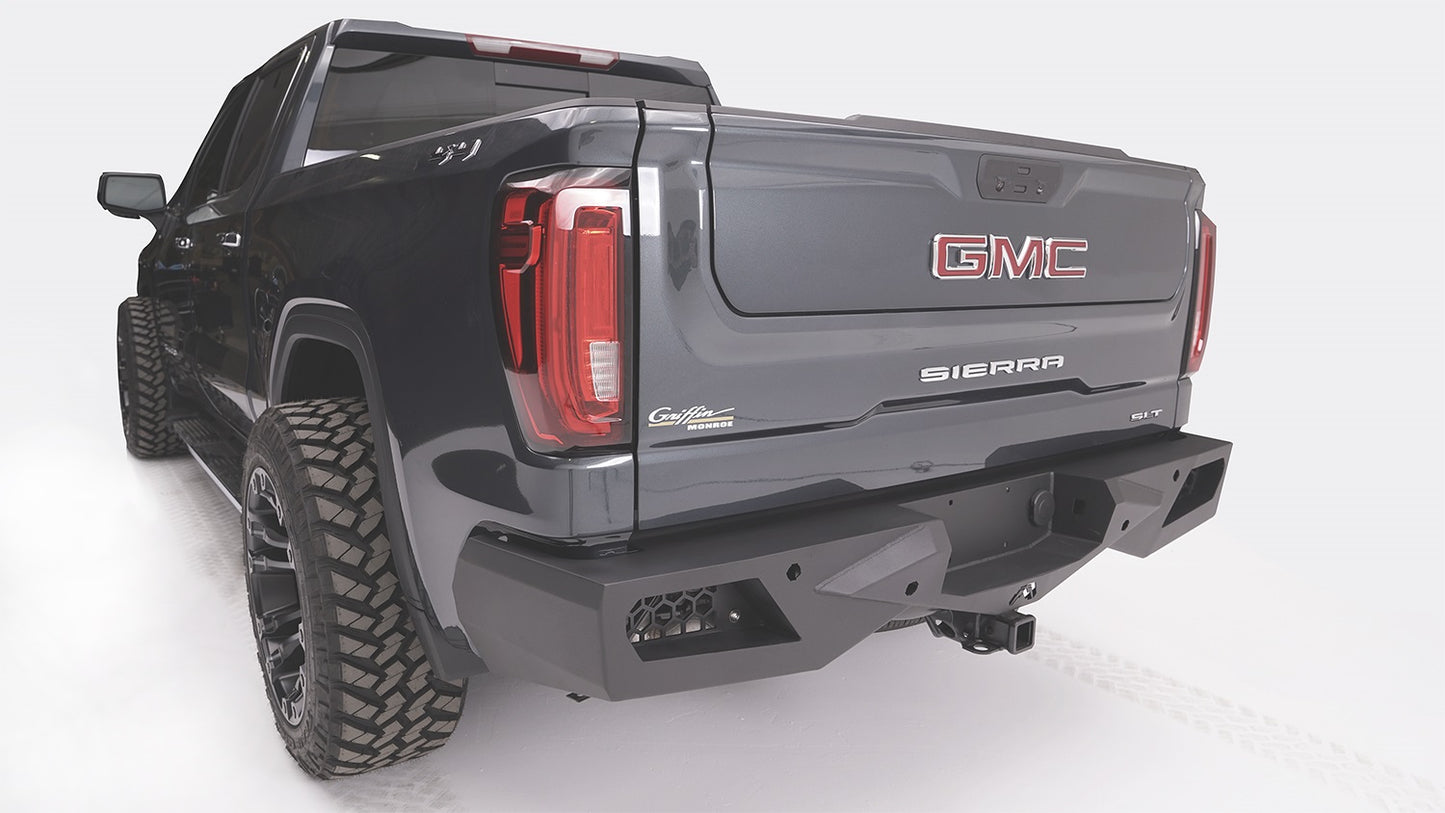 FabFours Vengeance Series Rear Bumper 19-24 Chevy/GMC 1500 - W/O Blind Spot
