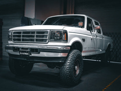 92-96 Ford F-Series/Bronco NOVA-Series LED Projector Headlights Black - view 3