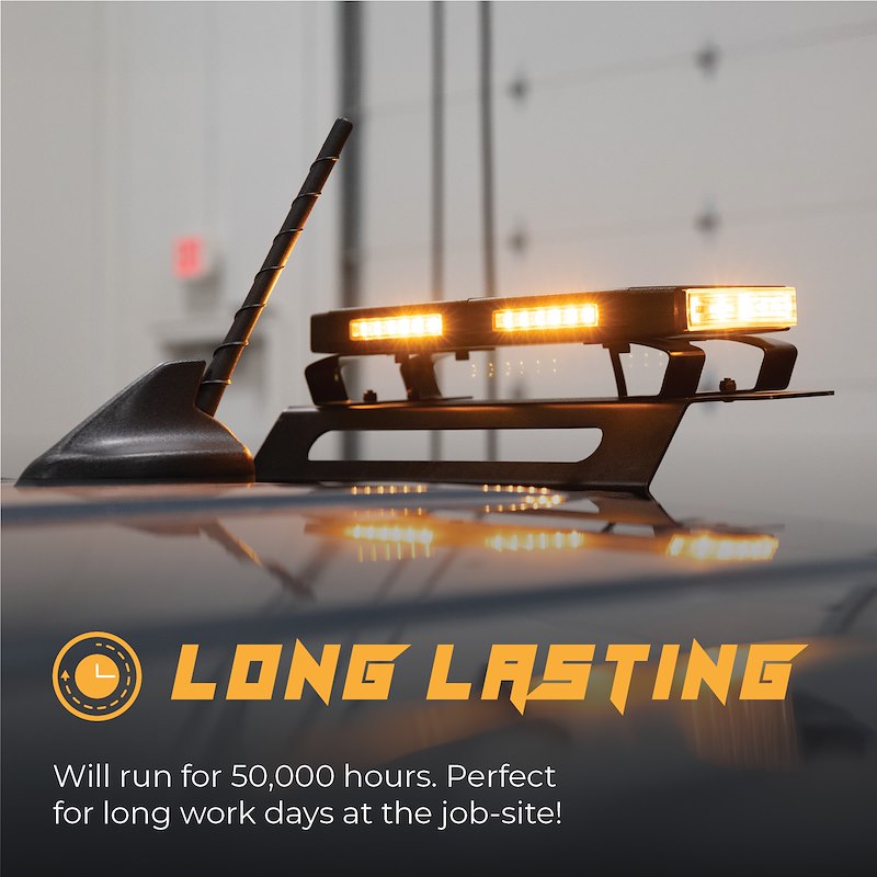 PUTCO HORNET LED Stealth Rooftop Strobe Light Bar - 16" - AMBER