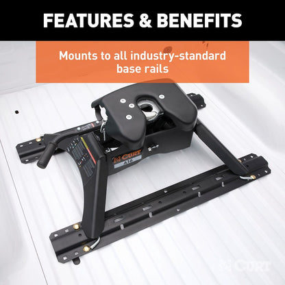 CURT #16120 A16 FIFTH WHEEL HITCH FOR INDUSTRY STANDARD RAILS