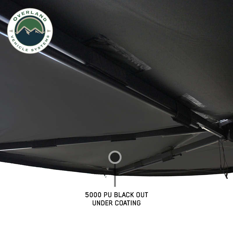 XD NOMADIC 270 DEGREE AWNING W/LIGHTS AND BLACK OUT, PASSENGER SIDE