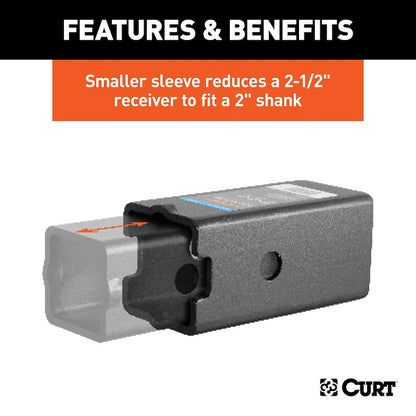 CURT #45408 - REDUCER SLEEVE SET (3" TO 2-1/2" TO 2" SHANKS, 2 PIECES)