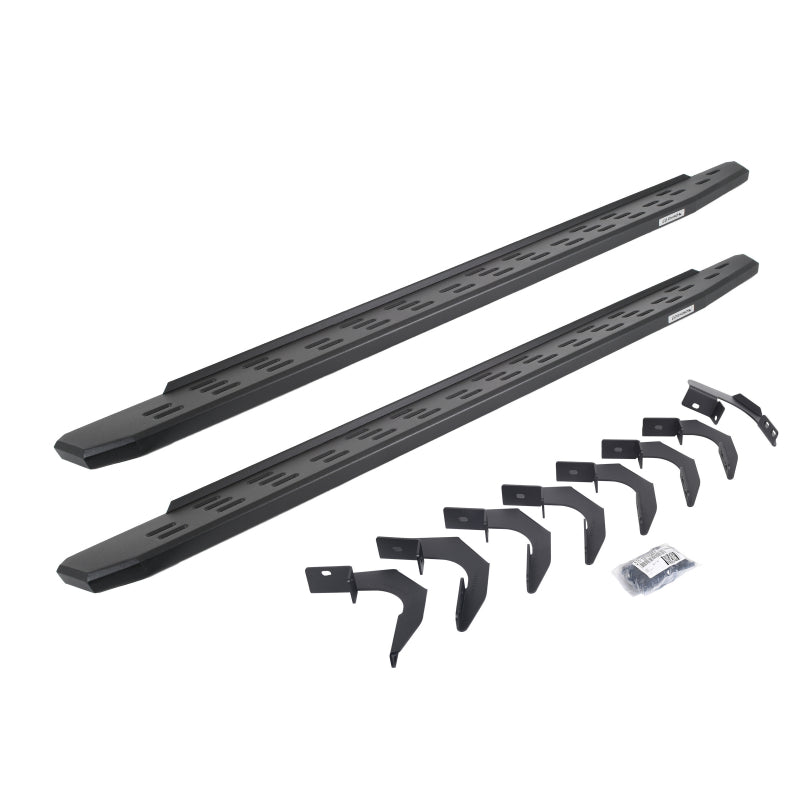 Go Rhino RB30 Running Boards w/Mounting Bracket Kit 15-19 Chevy/GMC 2500 15-18 Chevy/GMC 3500 - Powder Coat
