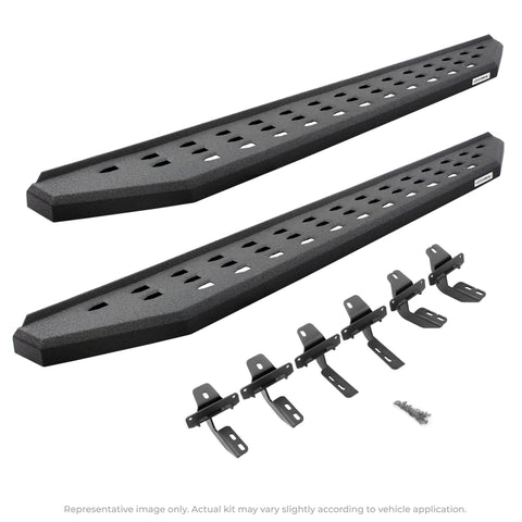 Go Rhino RB20 Running Boards w/Mounting Brackets Kit 18-24 Jeep Wrangler - Textured/Bedliner