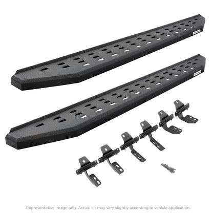 Go Rhino RB20 Running Boards w/Mounting Brackets Kit 19-24 Chevy/GMC 1500 20-24 Chevy/GMC 2500/3500 - Textured/Bedliner