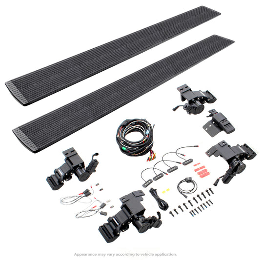 Go Rhino E1 Electric Running Board Kit - Two Brackets Per Side 15-19 Chevy/GMC 2500/3500 - Protective Bedliner