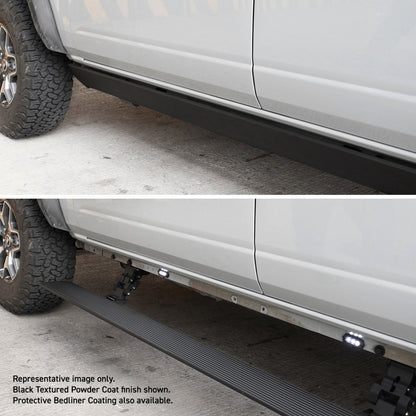 Go Rhino E1 Electric Running Board Kit - Two Brackets Per Side -14-23 Toyota 4Runner - Protective Bedliner