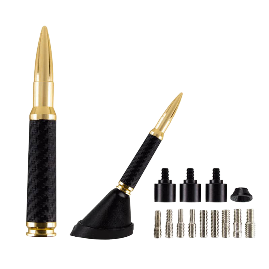 Ammotenna - .30 Caliber Replica Antenna - Gold & Carbon Fibre
