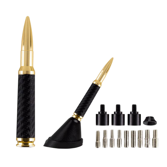 Ammotenna - .30 Caliber Replica Antenna - Gold & Carbon Fibre