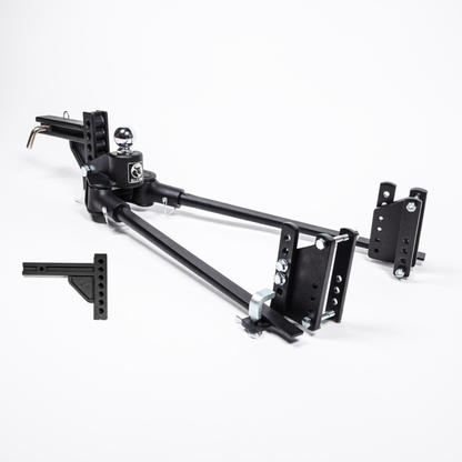 BXW0650 TrackPro Weight Distributing Hitch – 7 Hole Shank, 600lbs Tongue, 6000lbs Towing, 2″ Receiver