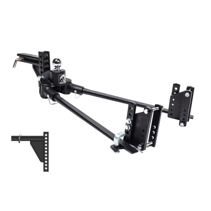 BXW1056 TrackPro Weight Distribution Hitch – 11 Hole Shank, 1000lbs Tongue, 10000lbs Towing, 2″ Receiver