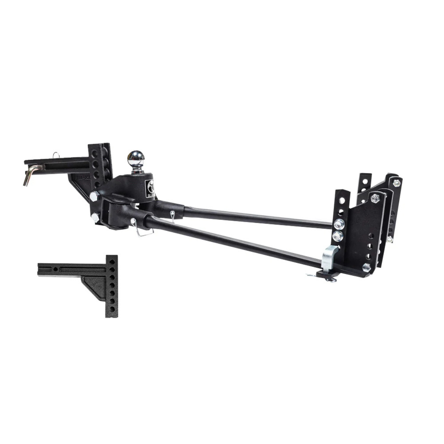 BXW0650 TrackPro Weight Distributing Hitch – 7 Hole Shank, 600lbs Tongue, 6000lbs Towing, 2″ Receiver