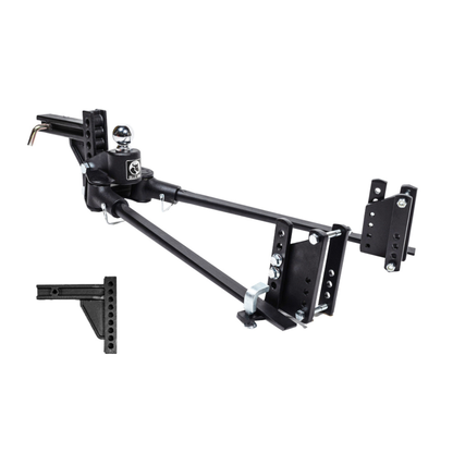 BXW1051 TrackPro Weight Distribution Hitch – 9 Hole Shank, 1000lbs Tongue, 10000lbs Towing, 2″ Receiver