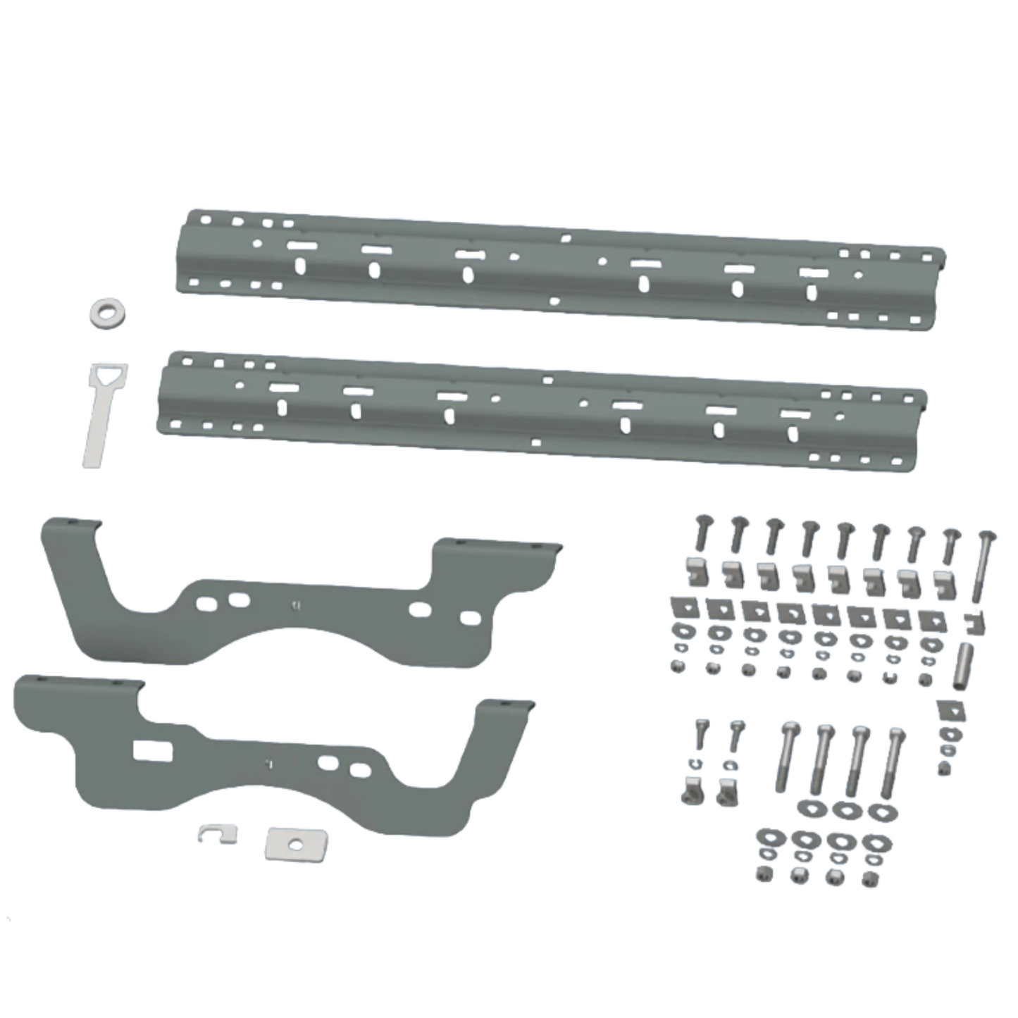 B&W UNIVERSAL MOUNTING RAILS w/ Custom Installation Brackets for 2017-2026 Ford F-250/F-350