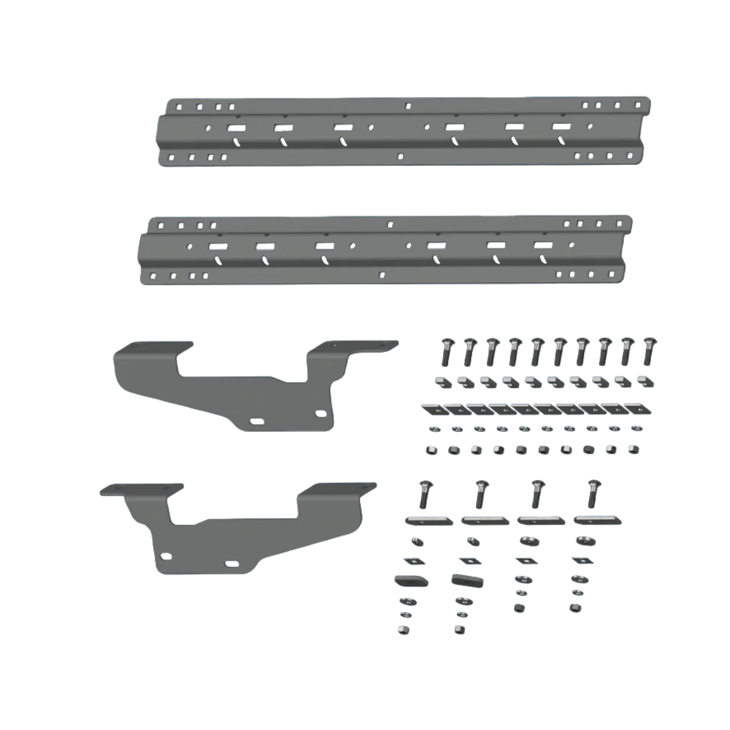 B&W UNIVERSAL MOUNTING RAILS w/ Custom Installation Brackets for 2015-2026 Ford F150 (Excludes Lightning, Raptor & 2019-2020 F150 Limited)