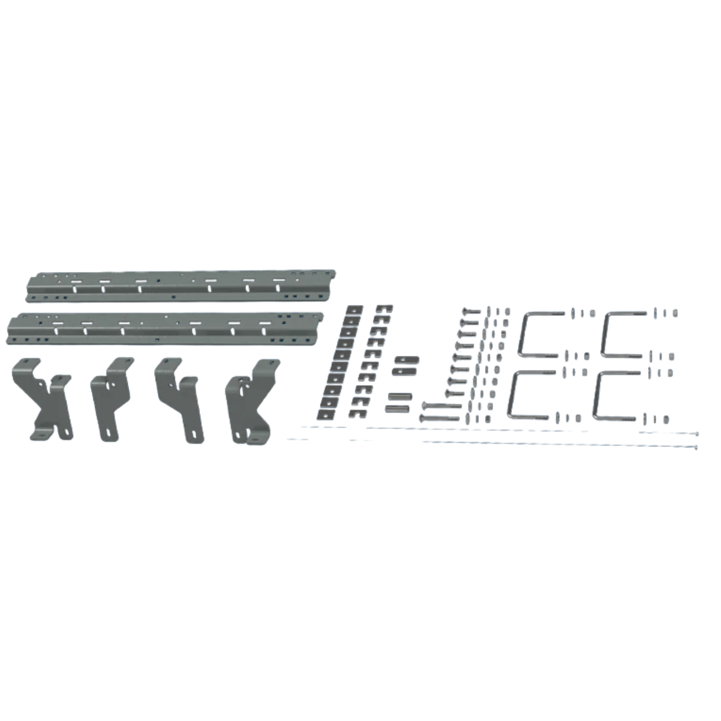 B&W UNIVERSAL MOUNTING RAILS w/ Custom Installation Brackets for 2003-2012 Dodge/Ram 2500/3500