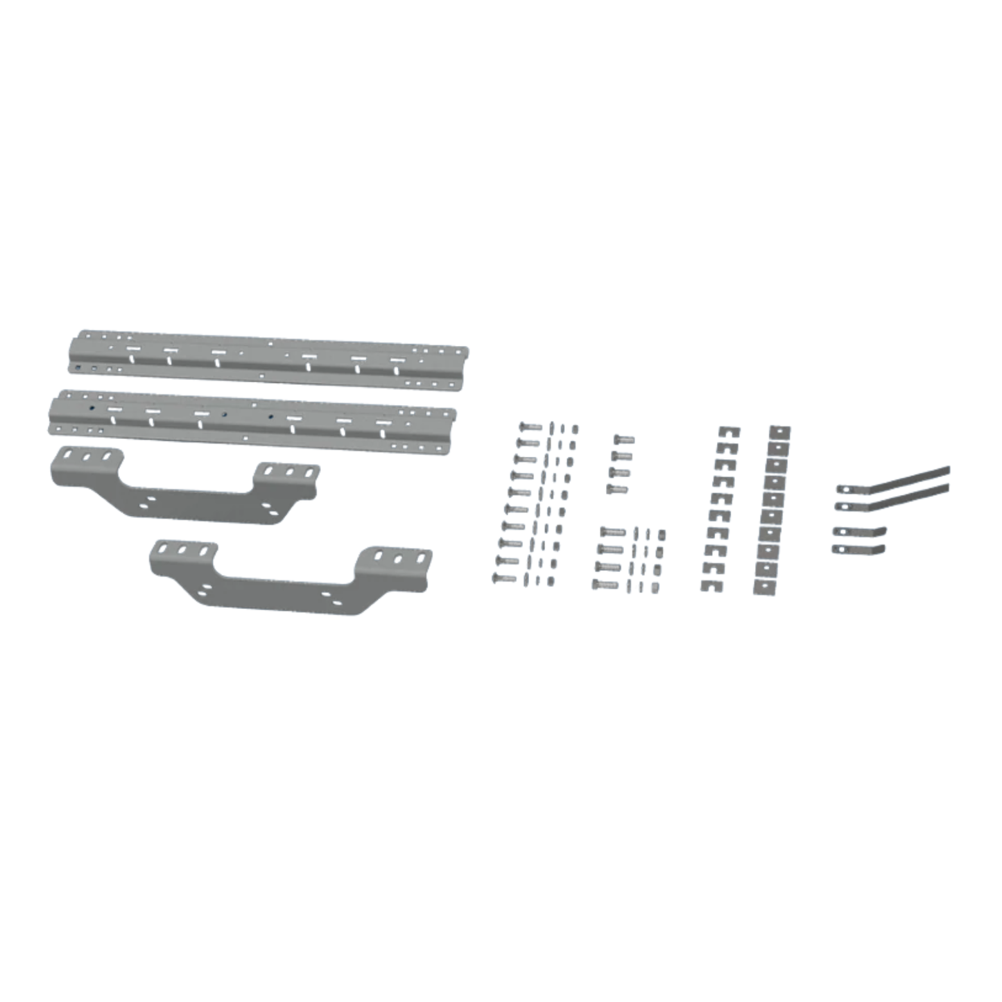 B&W UNIVERSAL MOUNTING RAILS w/ Custom Installation Brackets for 2011-2019 CHEVY/GMC 2500/3500