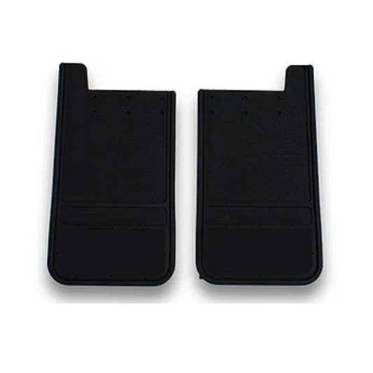 12" x 22" ALL BLACK RUBBER MUD FLAPS - PAIR - REAR