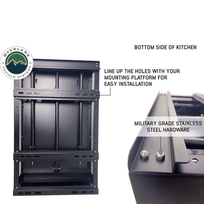 CAMP CARGO BOX KITCHEN WITH SLIDE OUT SINK, COOKING SHELF & WORK STATION