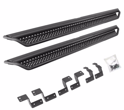 Go Rhino Dominator Xtreme D1 Side Steps with Rocker Panel Mounting Bracket Kit 19-25 Ford Ranger - Powder Coat
